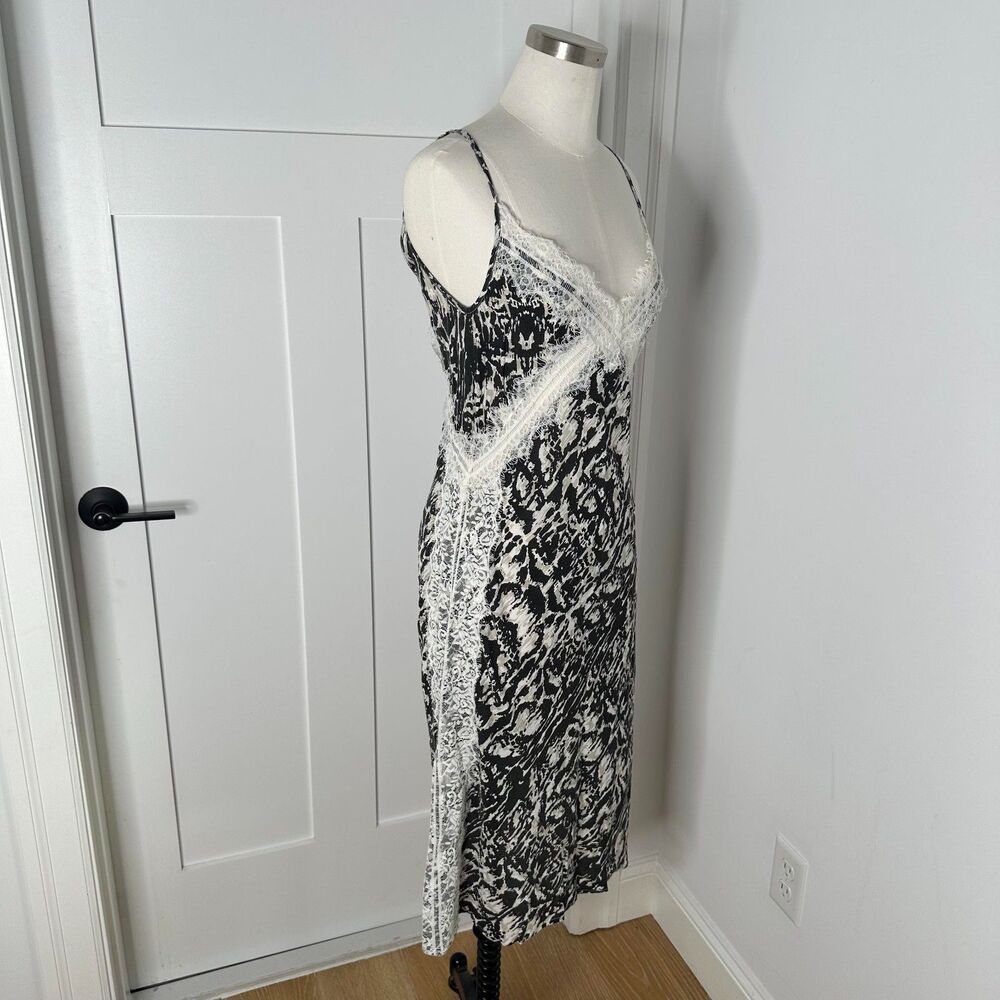 Suboo Abstract Lace Slip Dress | Midi Slip Dress Size 4 AU8 UK8 Lingerie Look